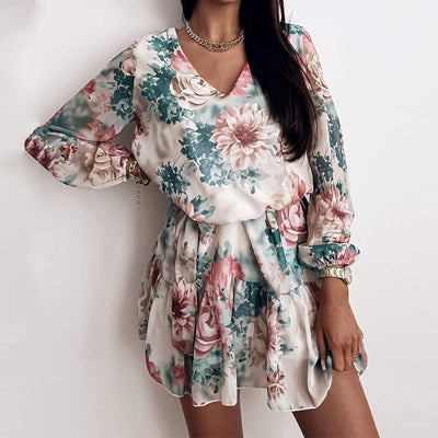 Robe Imprimée Taille Haute pour Femme