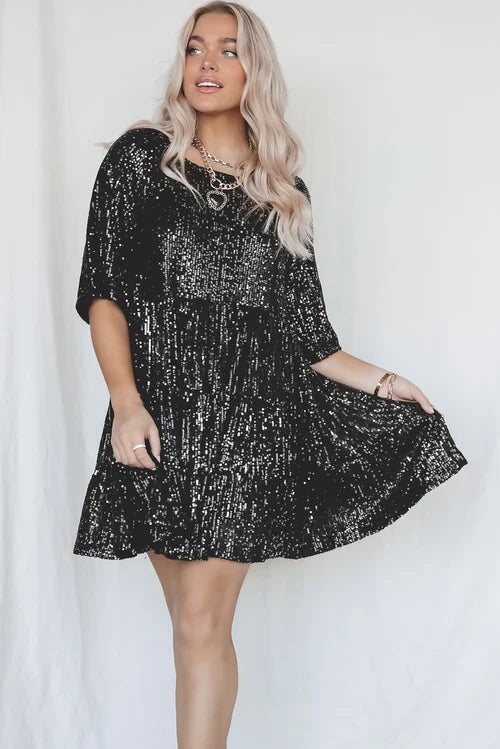 Robe Éclatante à Sequins pour Fille