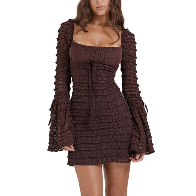 Robe Élégante En Dentelle Transparente