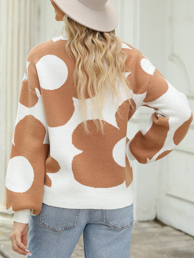 Pull Chaud à Contraste de Couleurs pour Femme