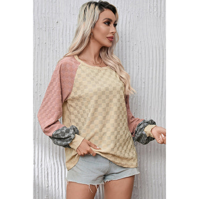 Pull à Motif Échiquier pour Femme